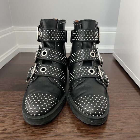 Zara Studded Flat Ankle Boots - Picture 4 of 6
